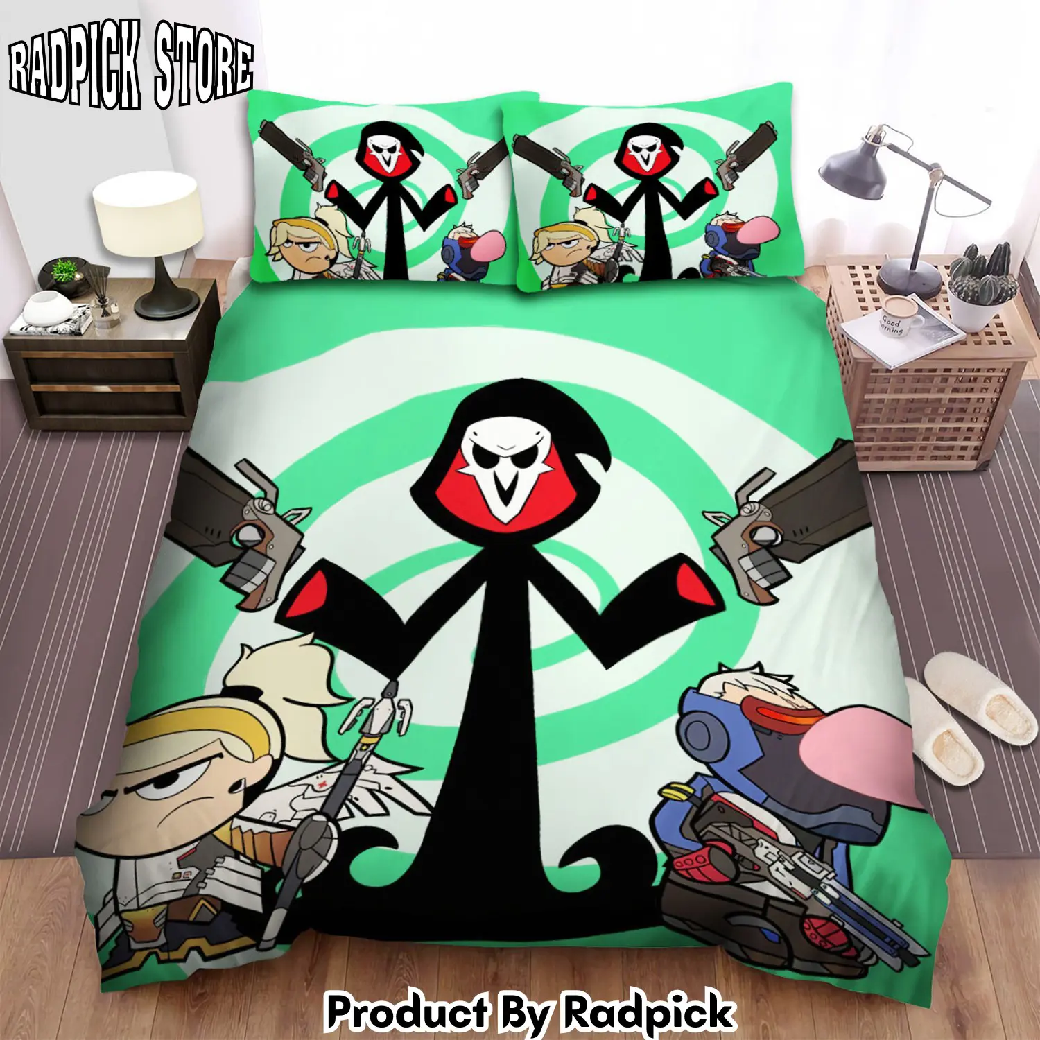 Radpick the grim adventures of billy mandy as overwatch heroes bed sheets spread duvet cover bedding sets rp3271238